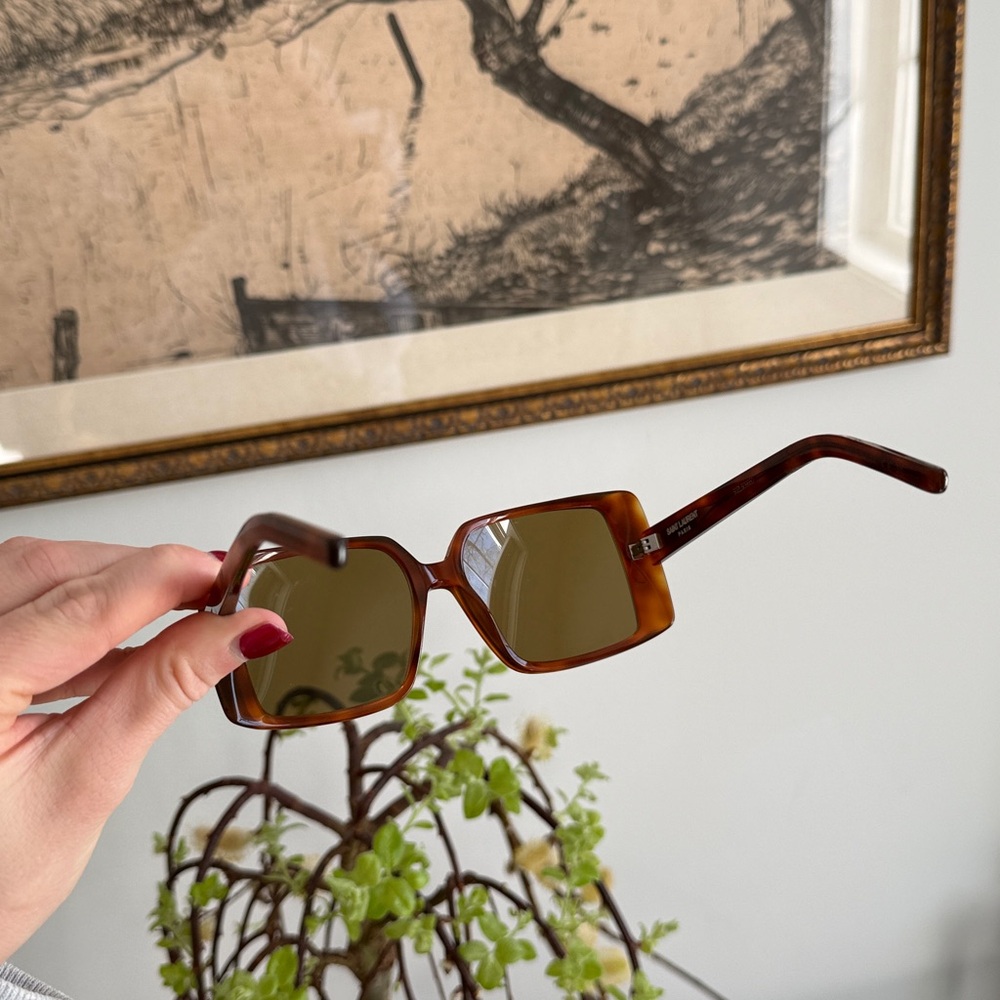 ✨ NEW SAINT LAURENT sunglasses Havana brown - Picture 10 of 14